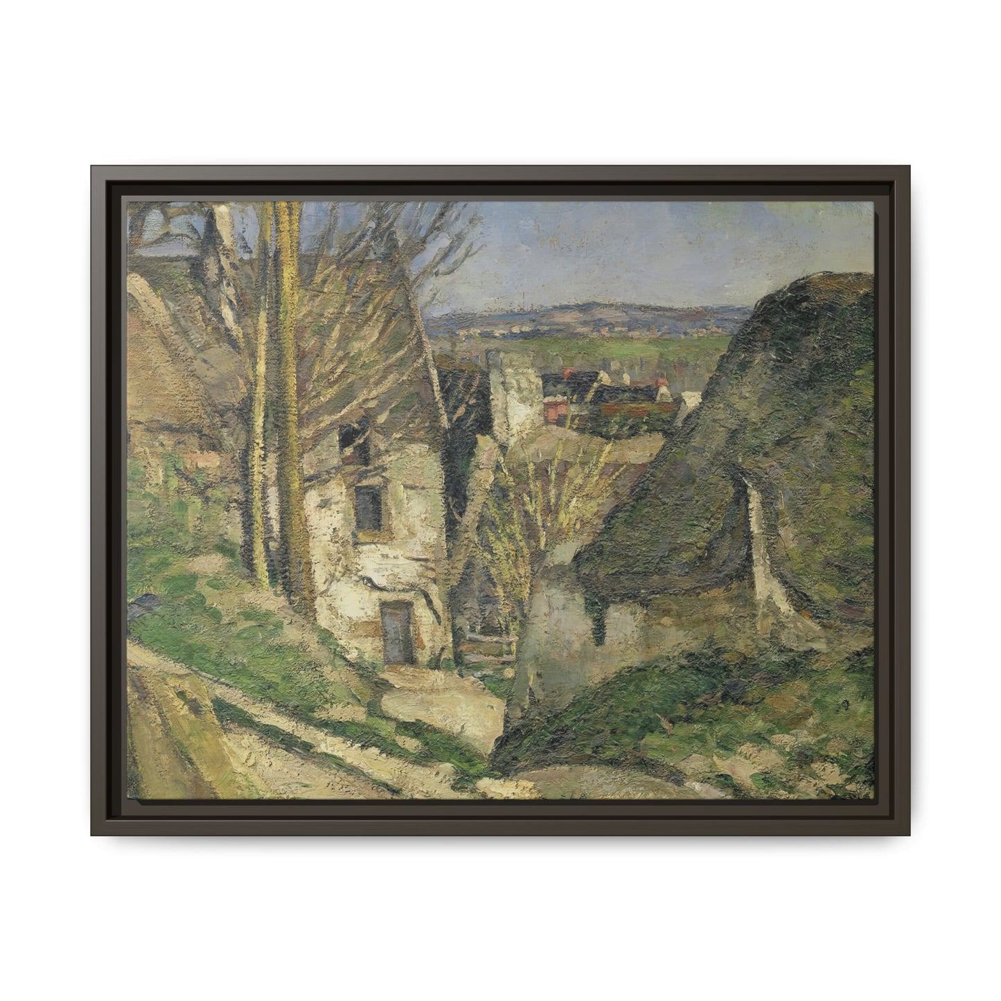 Cézanne, Paul - The House of the Hanged Man, Auvers-sur-Oise (1874) - Matte Canvas, Framed
