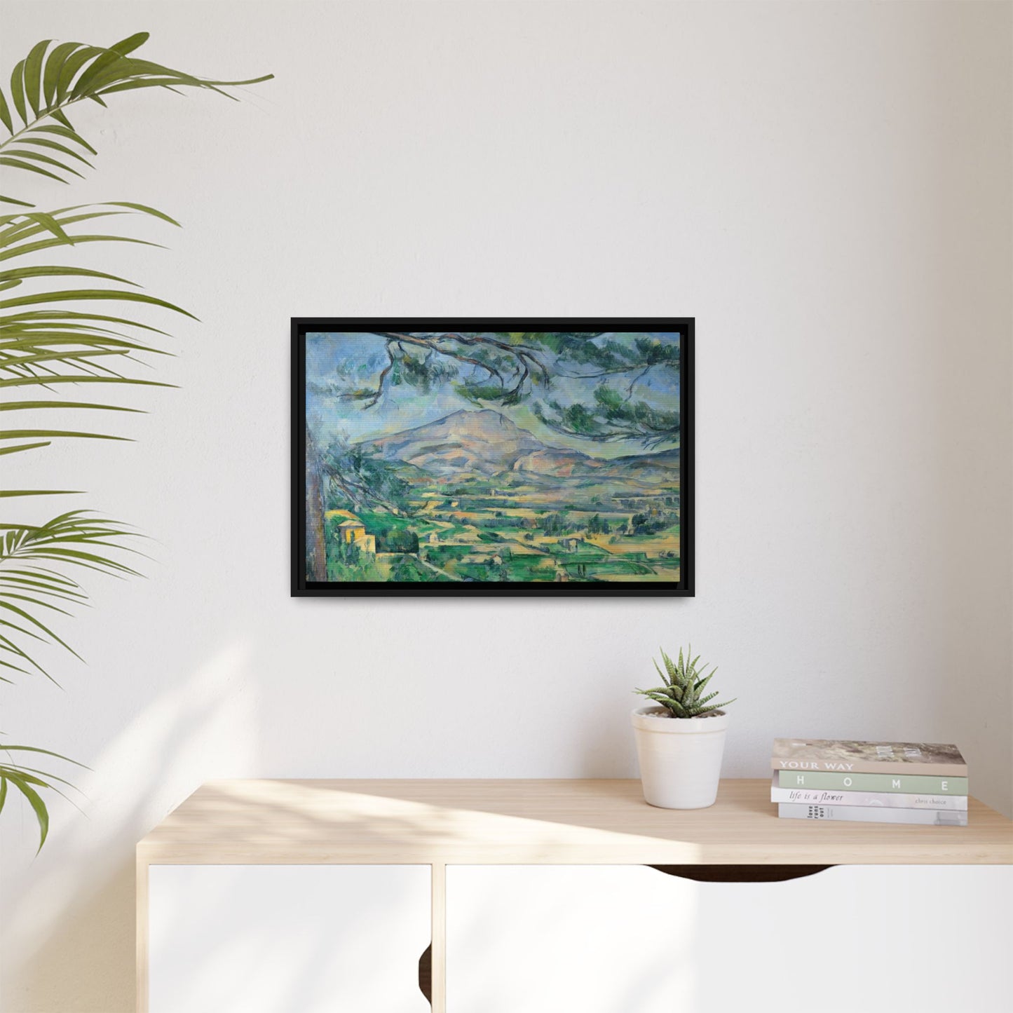 Cézanne, Paul - Mont Sainte-Victoire with Large Pine (1887) - Matte Canvas, Framed
