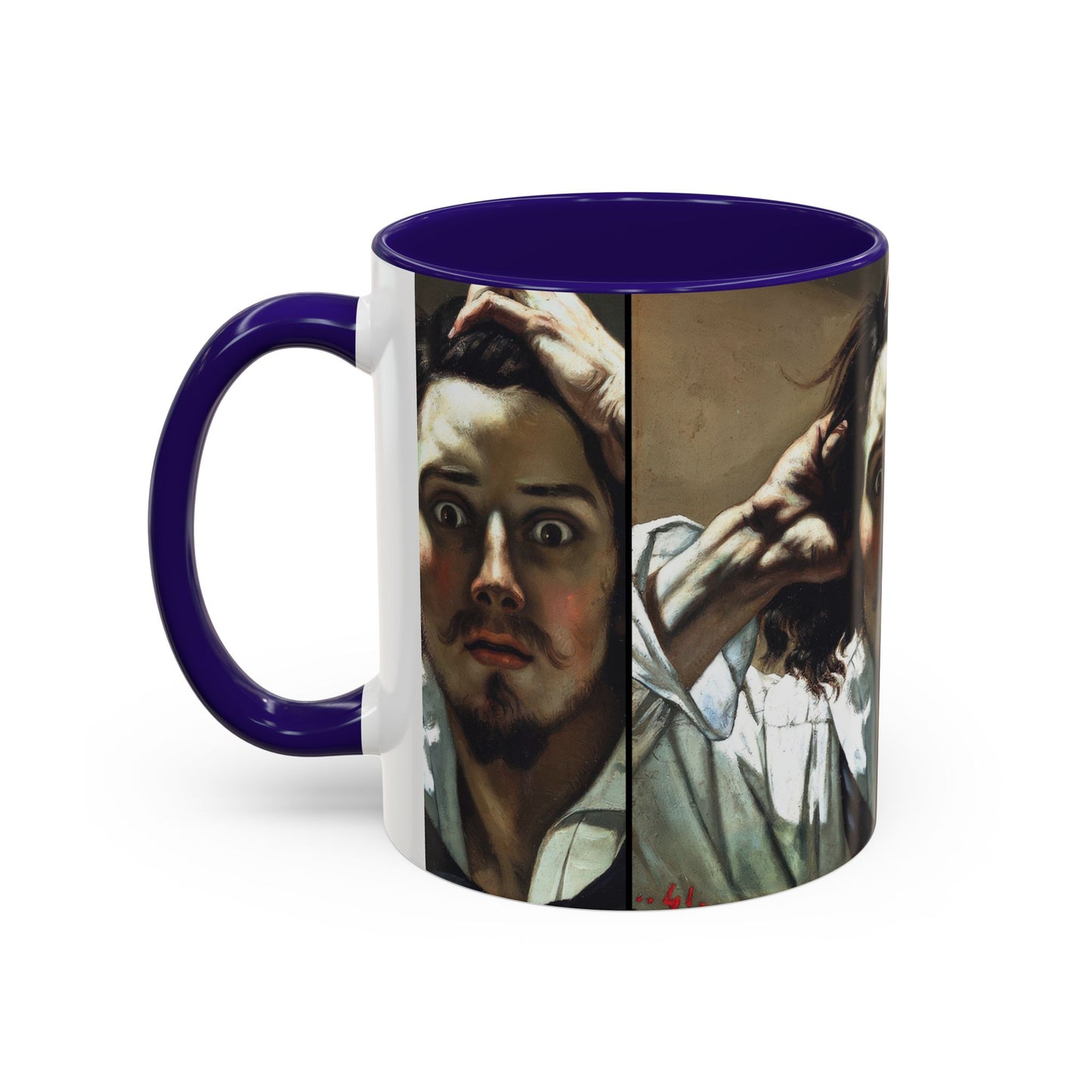 Courbet, Gustave - The Desperate Man (1843) - Colorful Accent Mugs