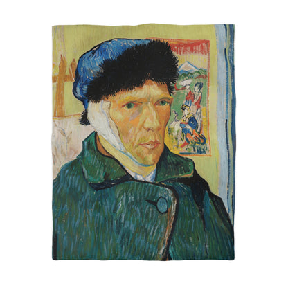 Van Gogh, Vincent - Self Portrait with Bandaged Ear (1889) - Microfiber Duvet Cover