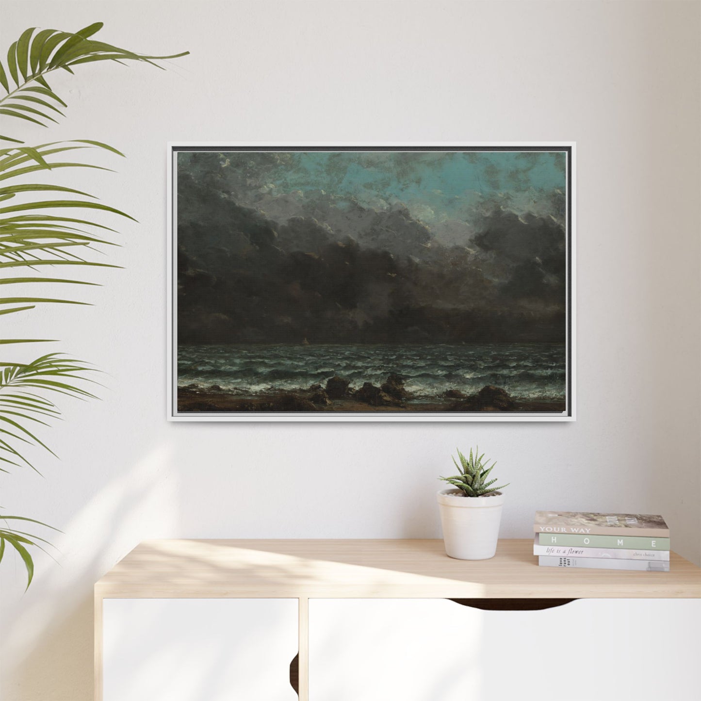 Courbet, Gustave - The Sea (1865) - Matte Canvas, Framed