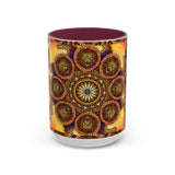 Lion Summer Mandala - Colorful Accent Mugs