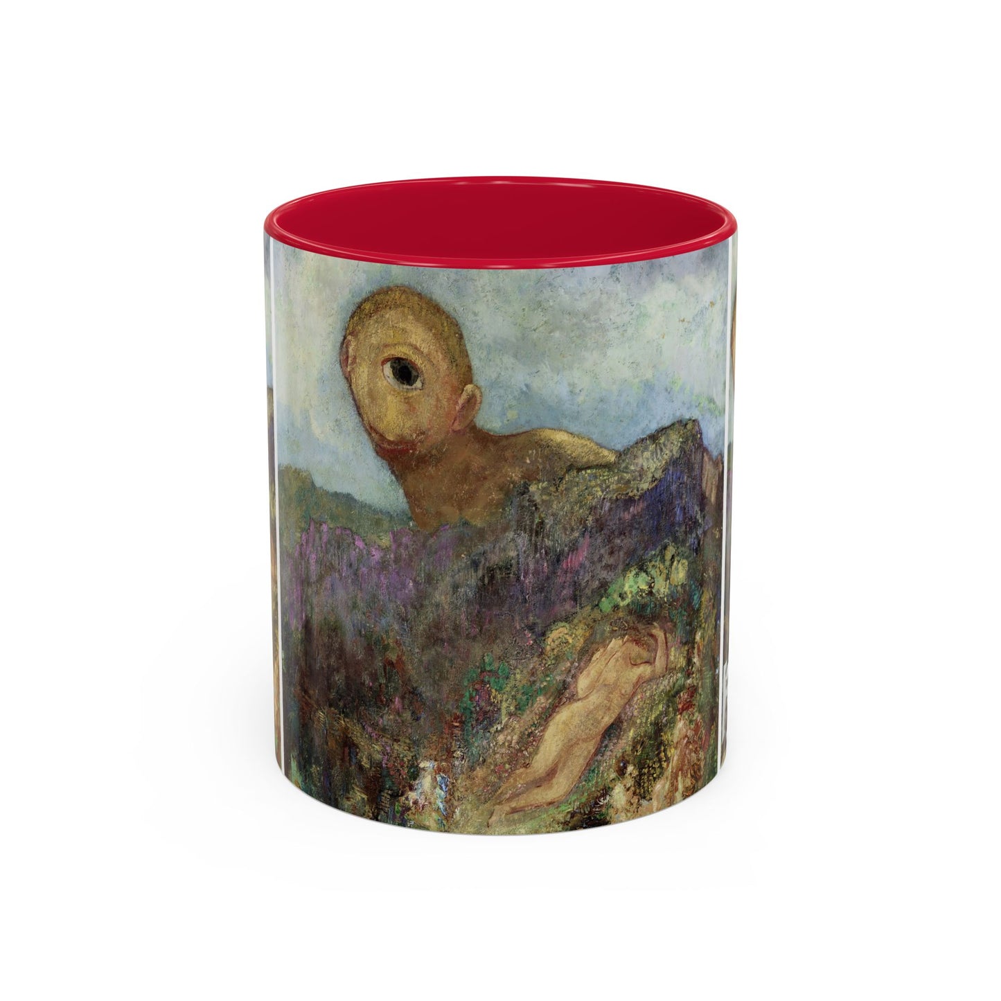 Redon, Odilon - The Cyclops (1914) - Colorful Accent Mugs