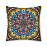Emerald Arrows Mandala - Suede Square Pillowcase
