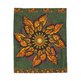 Pacio, Adam - Monarch Butterfly Mandala - Velveteen Plush Blanket