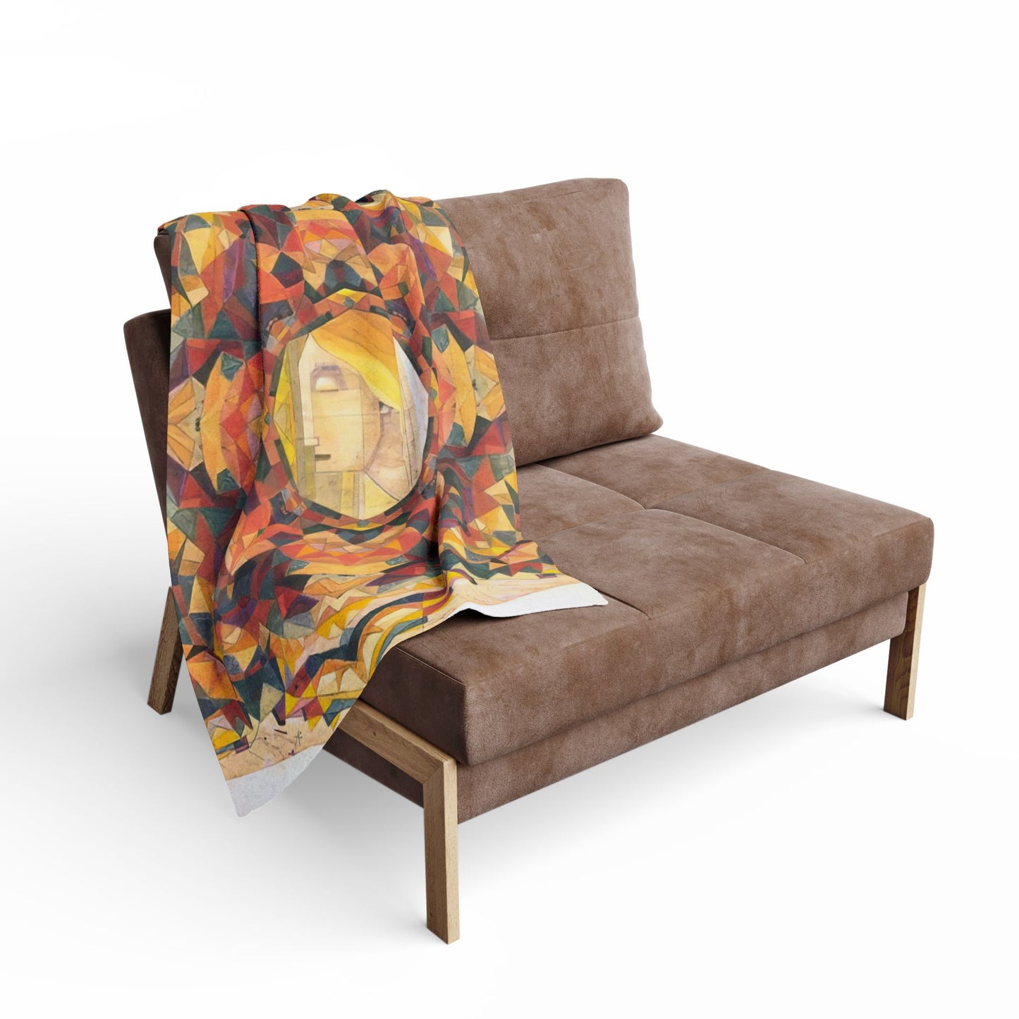 Filiger, Charles - Woman’s Head with Closed Eyes (1893) - Arctic Fleece Blanket