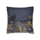 Pissarro, Camille - The Boulevard Montmartre At Night (1897) - Suede Square Pillowcase