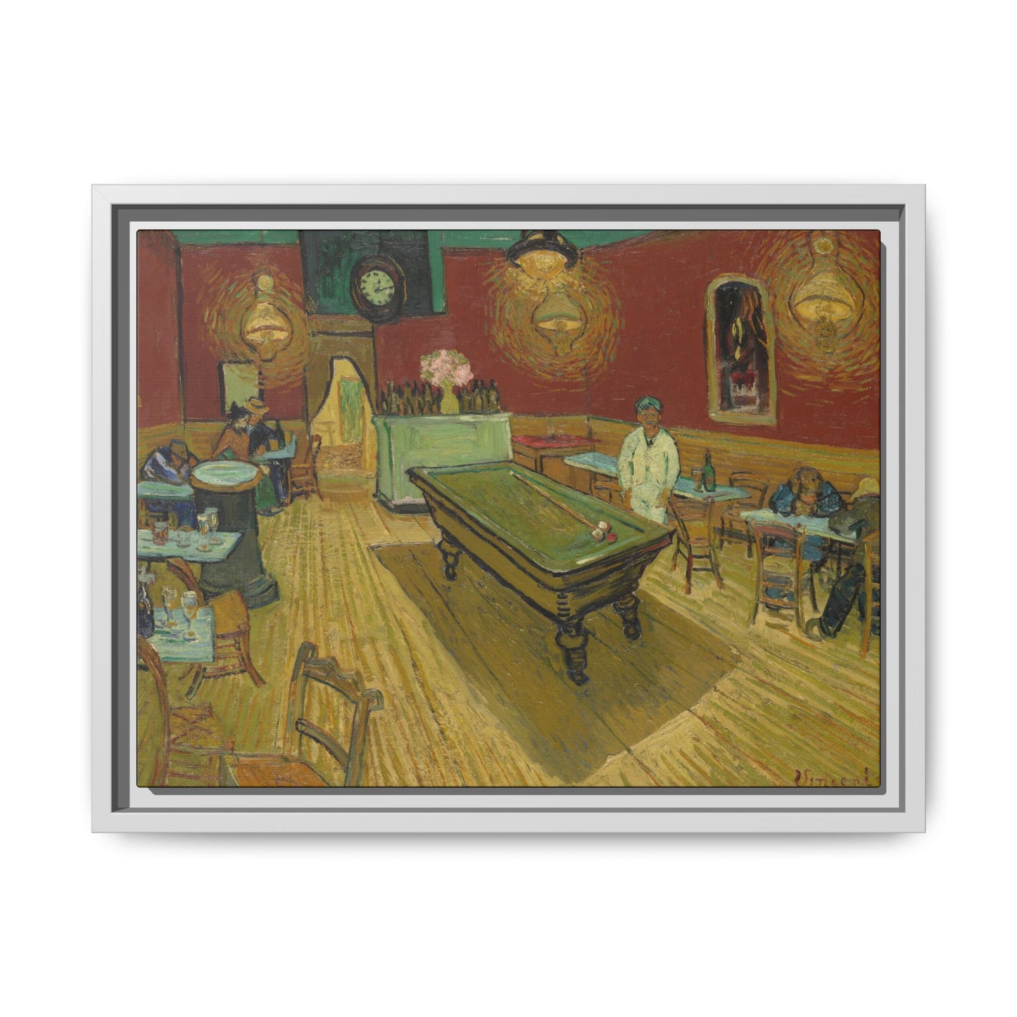 Van Gogh, Vincent - The Night Cafe (1888) - Matte Canvas, Framed