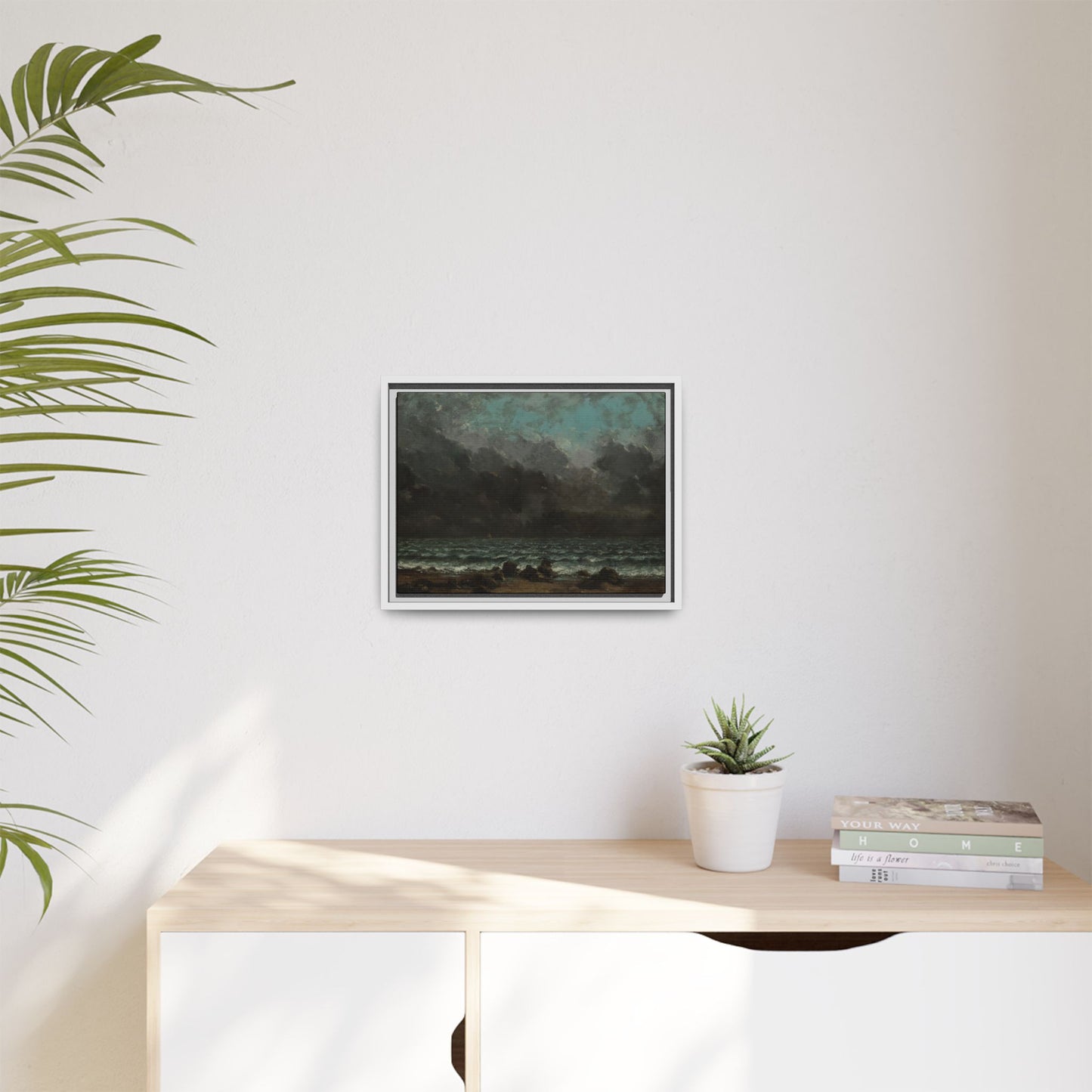 Courbet, Gustave - The Sea (1865) - Matte Canvas, Framed