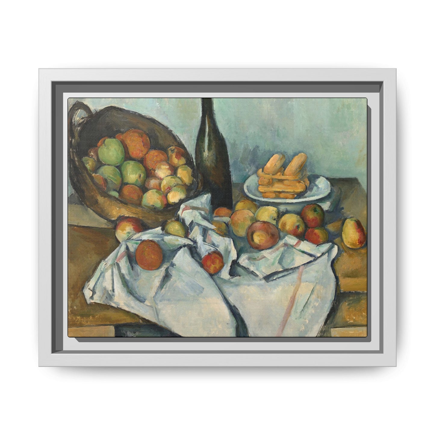 Cézanne, Paul - Basket of Apples (1893) - Matte Canvas, Framed