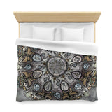 Memento Mori Mandala - Microfiber Duvet Cover