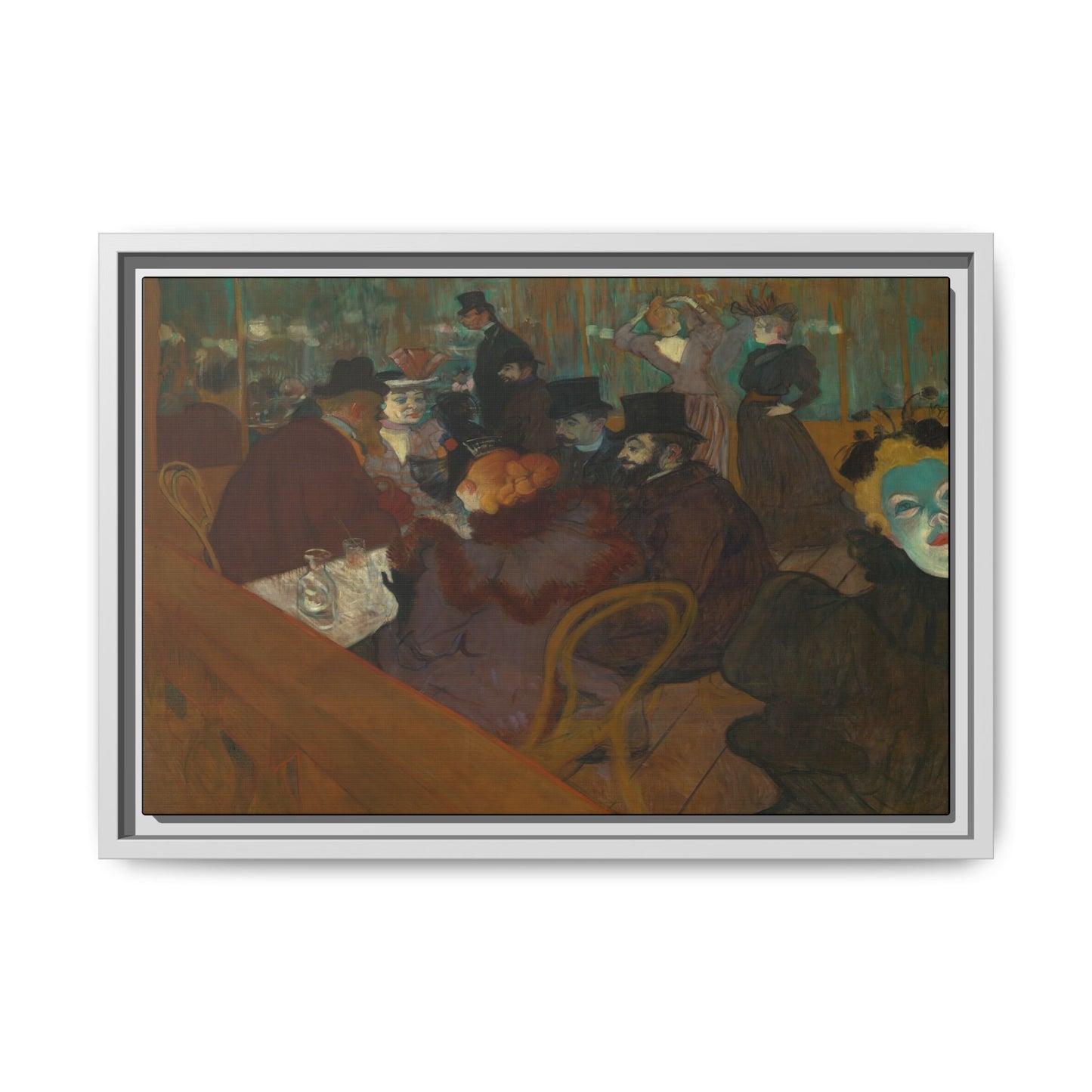 Toulouse-Lautrec, Henri - At the Moulin Rouge (1892) - Matte Canvas, Framed
