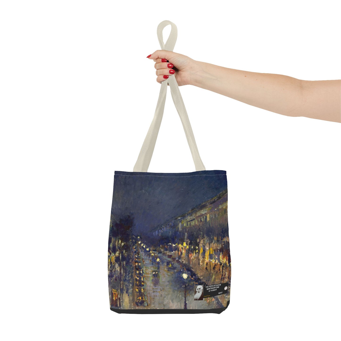Pissarro, Camille - The Boulevard Montmartre At Night (1897) - Tote Bag