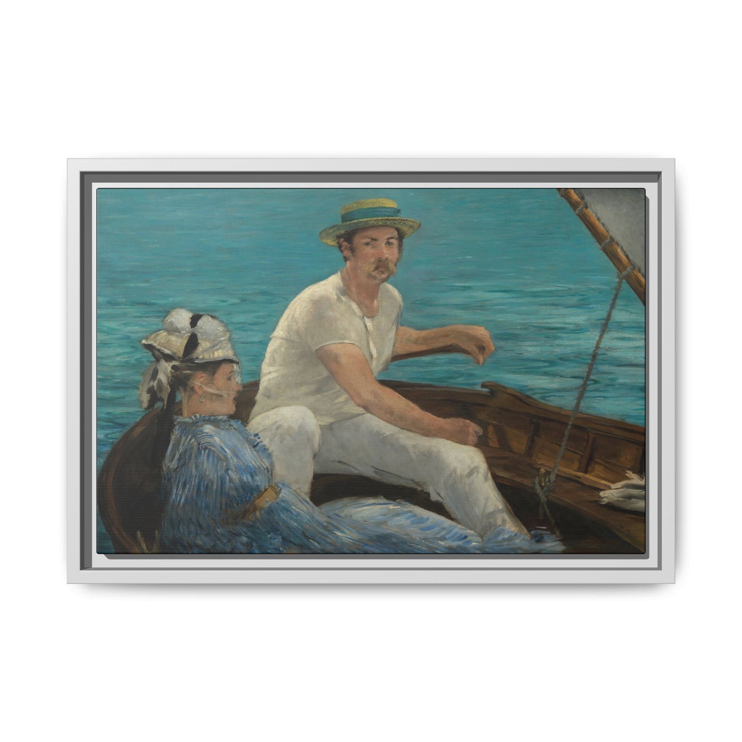 Manet, Édouard - Boating (1874) - Matte Canvas, Framed