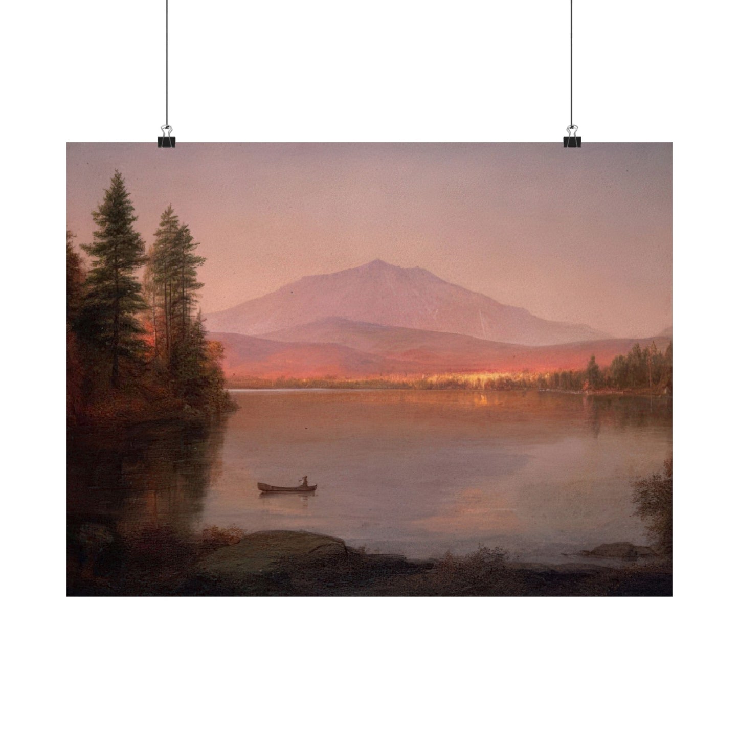 Church, Frederic Edwin - Mount Katahdin from Millinocket Camp (1891) - Satin Posters