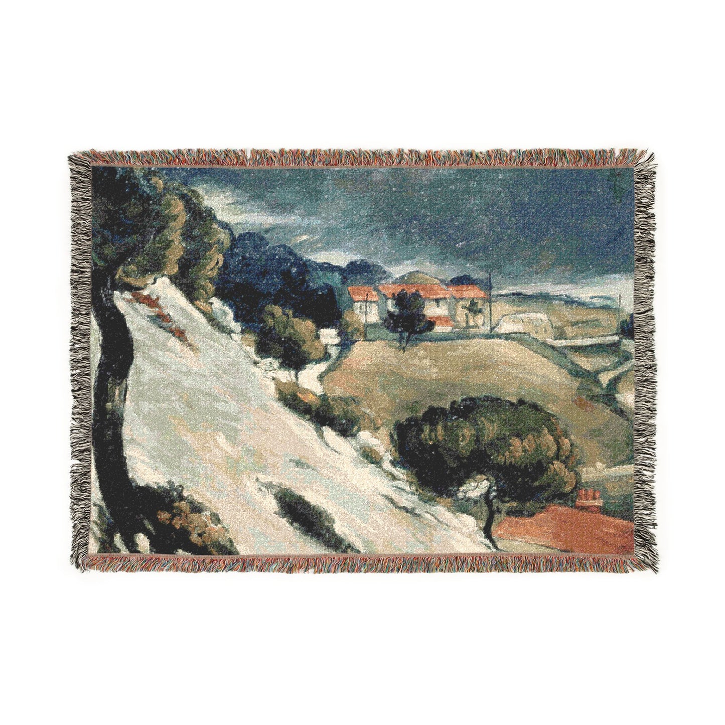 Cézanne, Paul - L’Estaque, Melting Snow (1870) - Woven Blanket