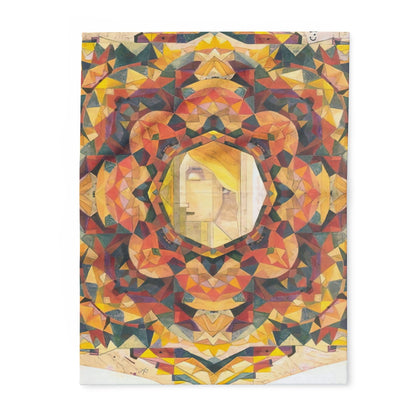 Filiger, Charles - Woman’s Head with Closed Eyes (1893) - Arctic Fleece Blanket