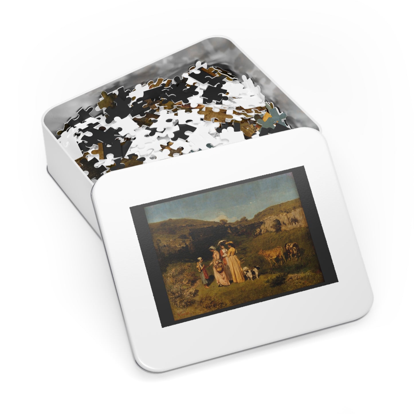 Courbet's "Young Ladies of the Village" - 1000pc Jigsaw Puzzle