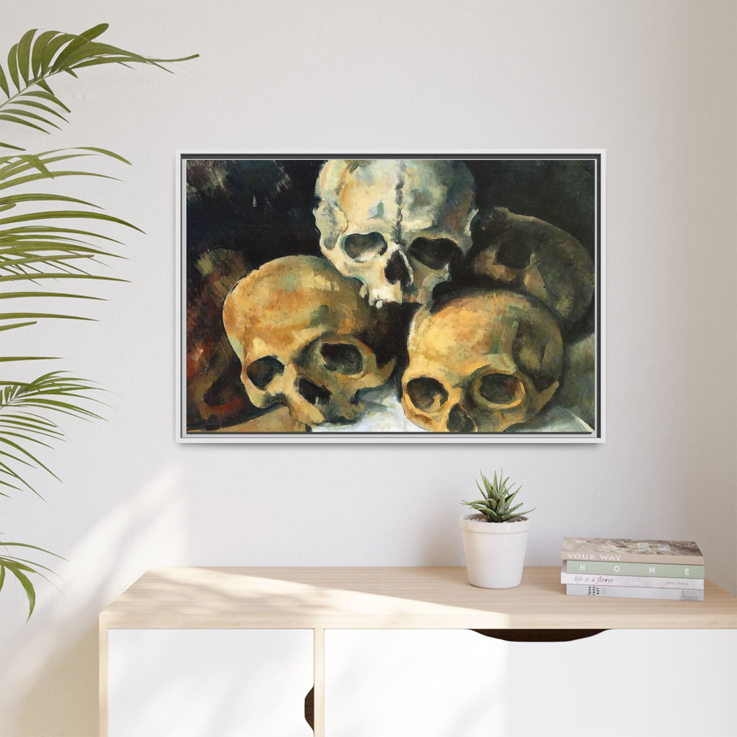Cézanne, Paul - Pyramid of Skulls (1901) - Matte Canvas, Framed