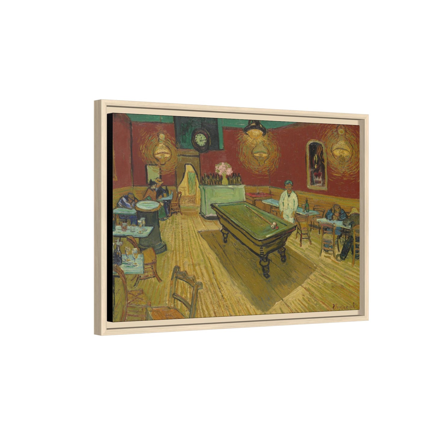 Van Gogh, Vincent - The Night Cafe (1888) - Matte Canvas, Framed