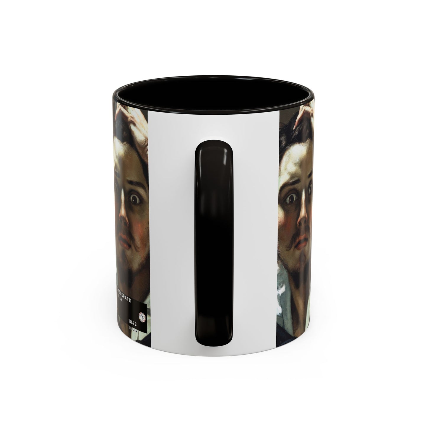 Courbet, Gustave - The Desperate Man (1843) - Colorful Accent Mugs