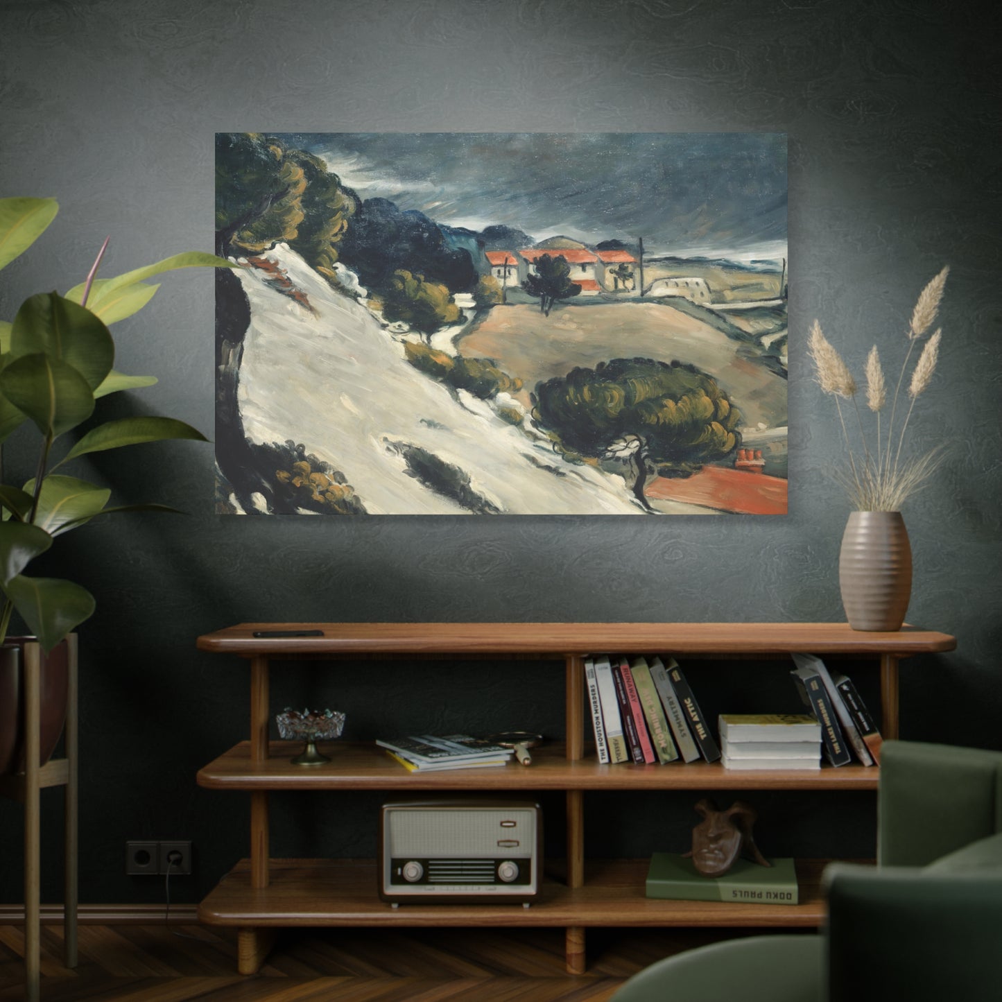 Cézanne, Paul - L’Estaque, Melting Snow (1870) - Canvas Block, unframed