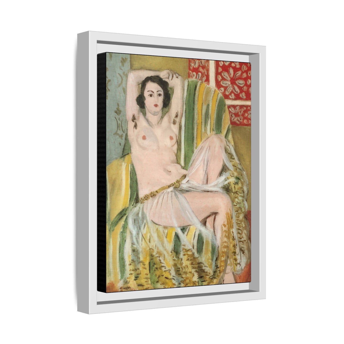 Matisse, Henri - Odalisque with Raised Arms (1923) - Matte Canvas, Framed