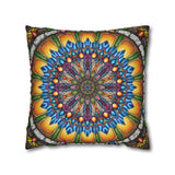 Emerald Arrows Mandala - Suede Square Pillowcase