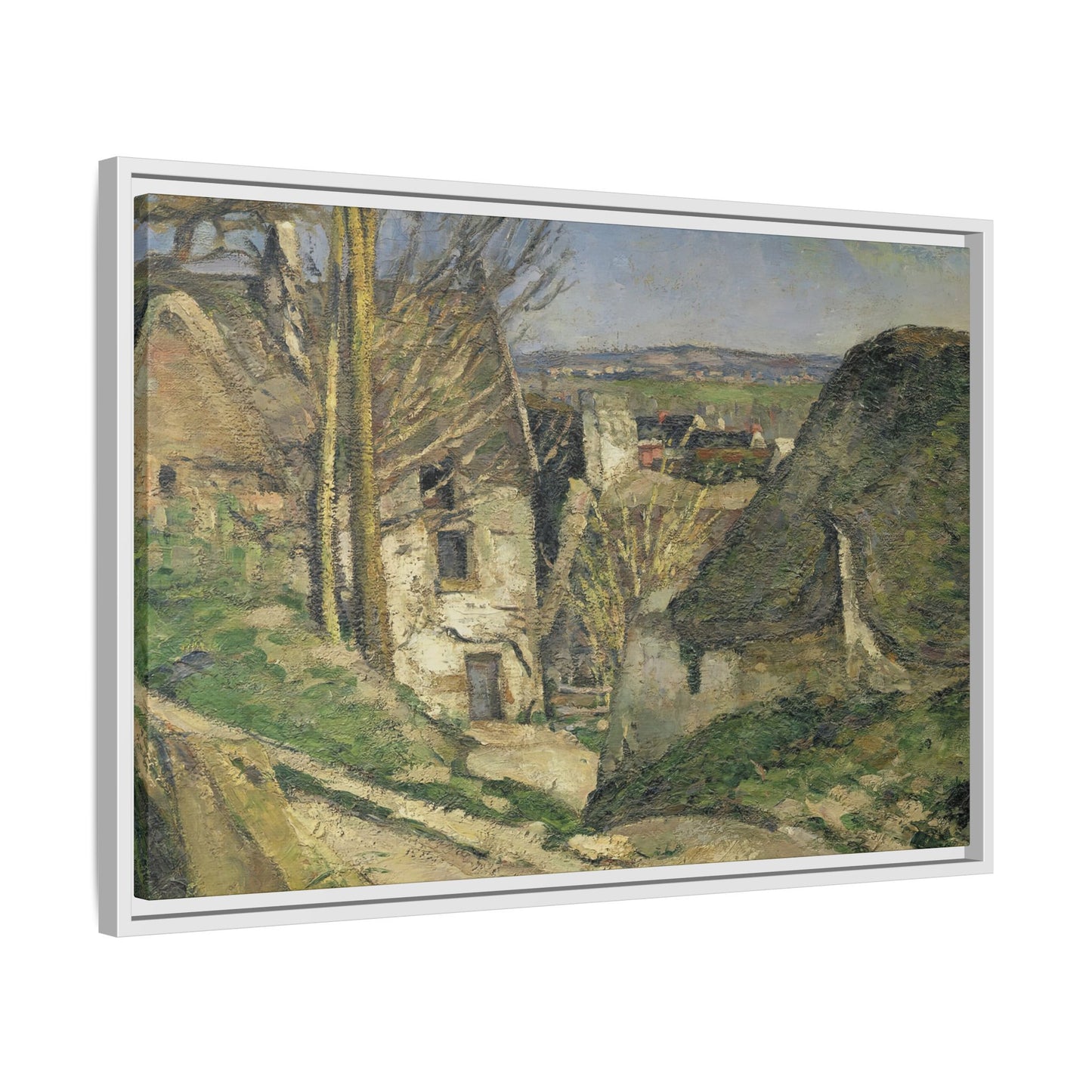 Cézanne, Paul - The House of the Hanged Man, Auvers-sur-Oise (1874) - Matte Canvas, Framed