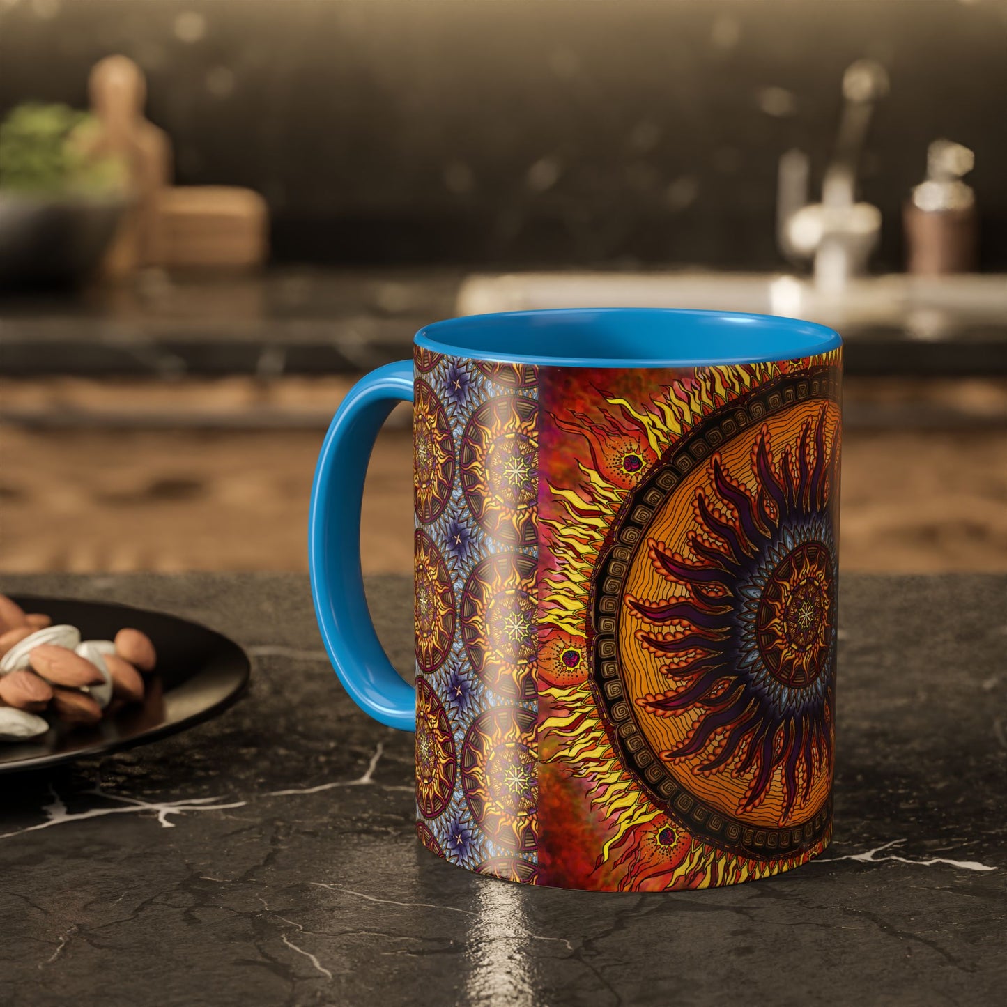 Pacio, Adam - Solar Disc Mandala - Colorful Accent Mugs