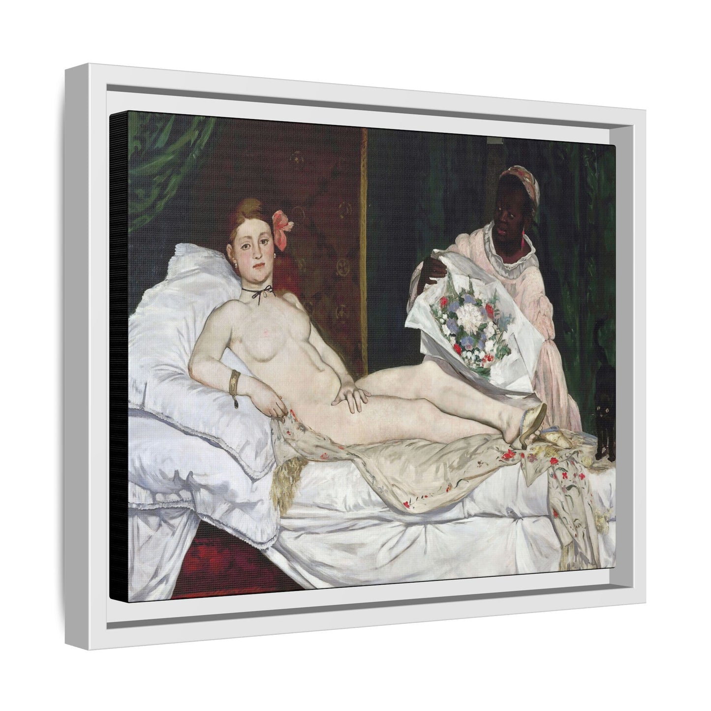 Manet, Édouard - Olympia (1870) - Matte Canvas, Framed