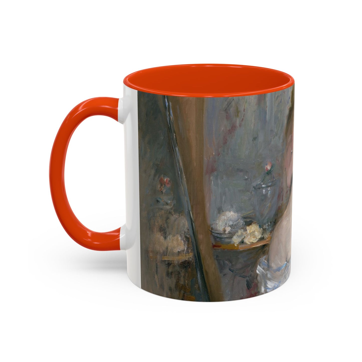 Morisot, Berthe - Woman at Her Toilette (1880) - Colorful Accent Mugs