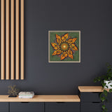 Monarch Butterfly Mandala - Framed Canvas