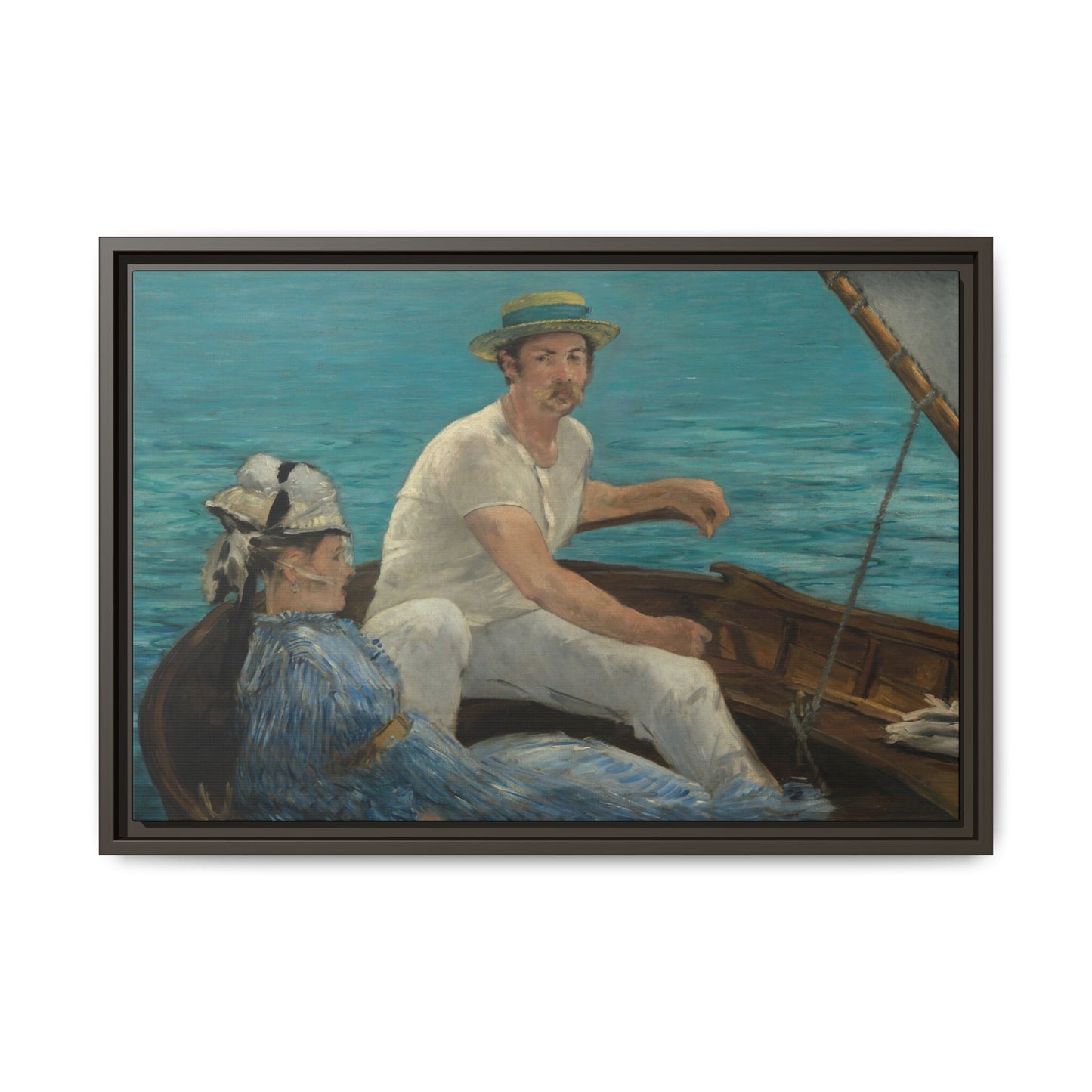 Manet, Édouard - Boating (1874) - Matte Canvas, Framed