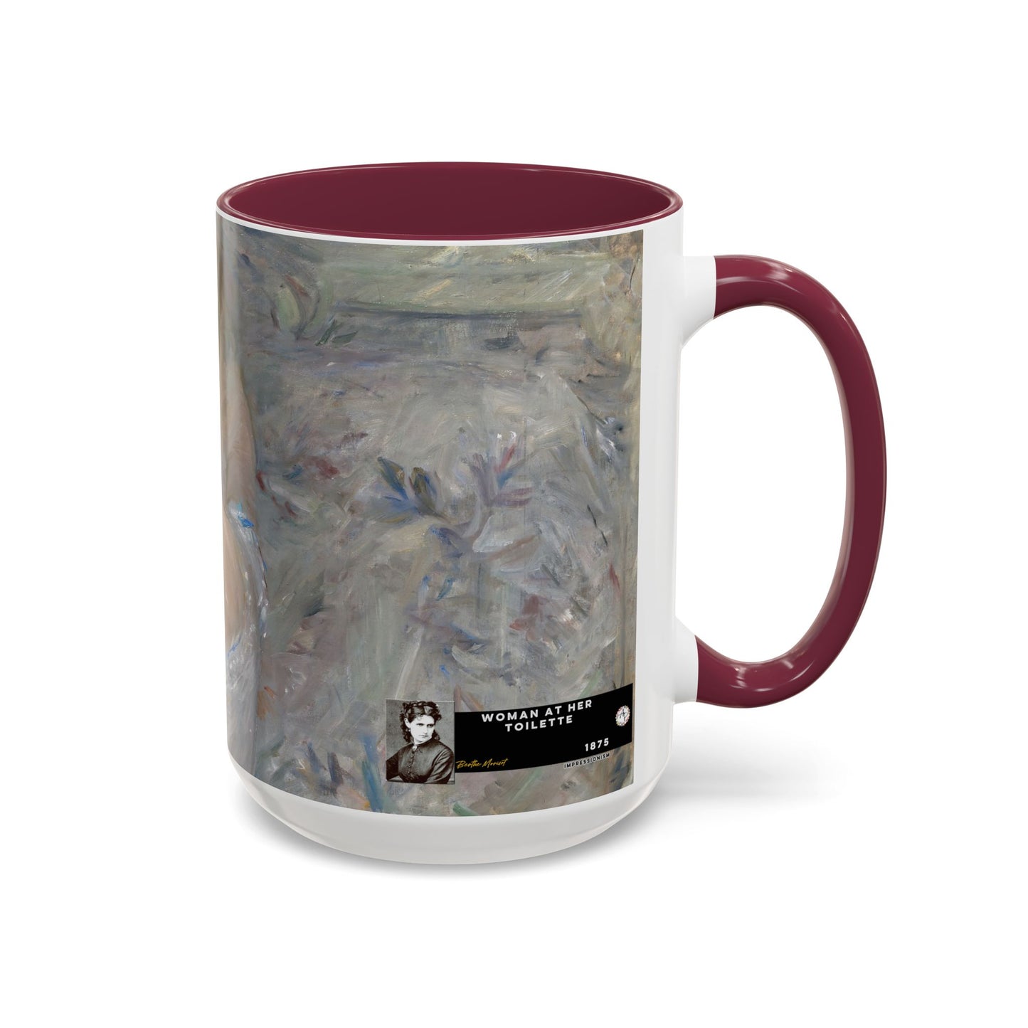 Morisot, Berthe - Woman at Her Toilette (1880) - Colorful Accent Mugs