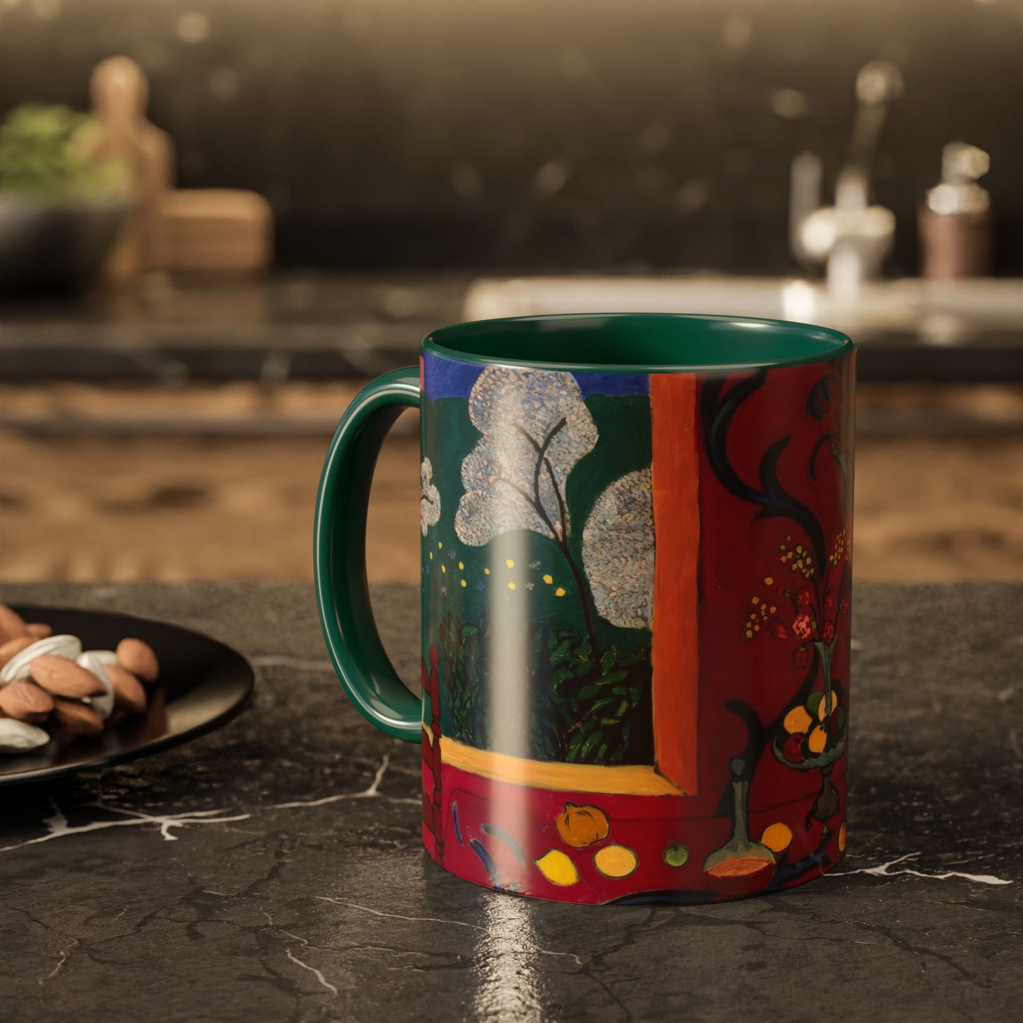 Matisse, Henri - The Dessert Harmony in Red (1908) - Colorful Accent Mugs