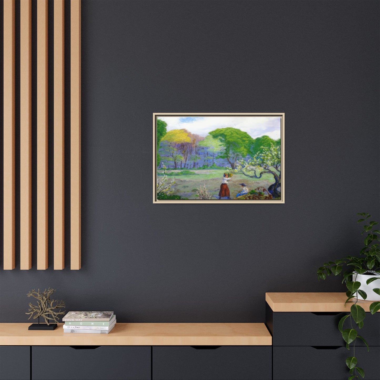 Ranson, Paul - Picking Flowers (1890) - Matte Canvas, Framed