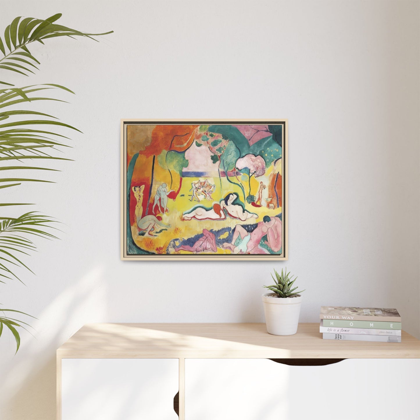 Matisse, Henri - The Joy of Life (1905) - Matte Canvas, Framed