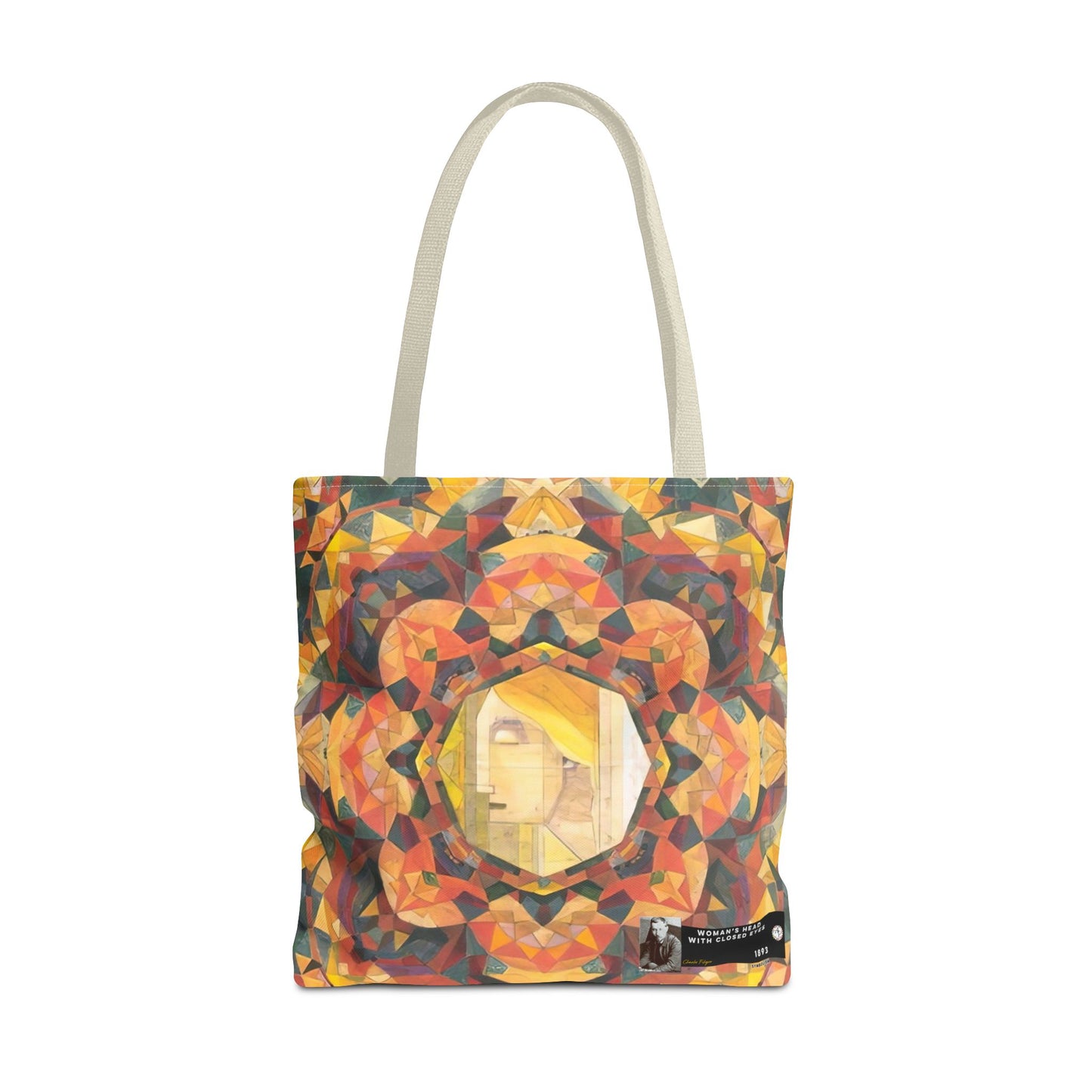 Filiger, Charles - Woman’s Head with Closed Eyes (1893) - Tote Bag