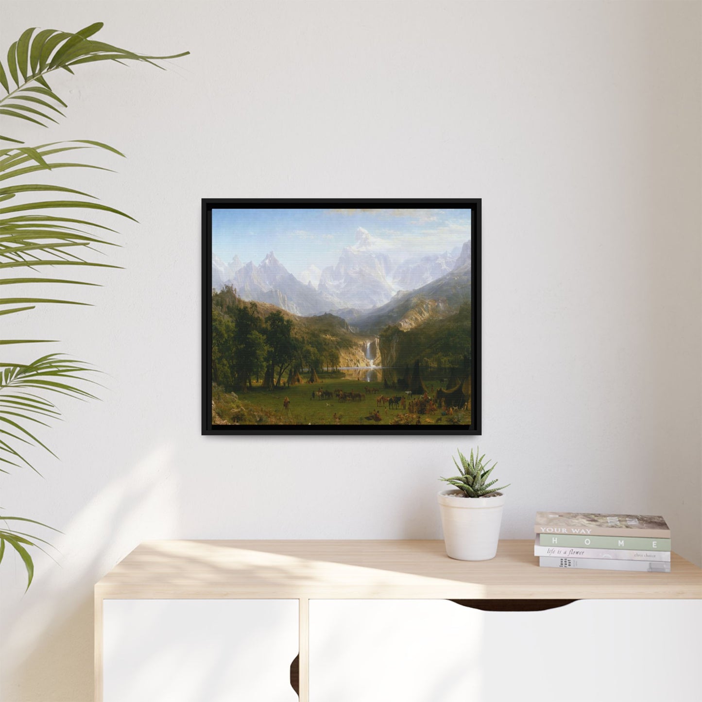 Bierstadt, Albert - The Rocky Mountains, Lander’s Peak (1863) - Matte Canvas, Framed