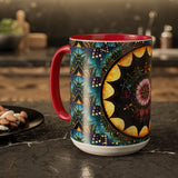 Obsidian Grandmothers Mandala - Colorful Accent Mugs