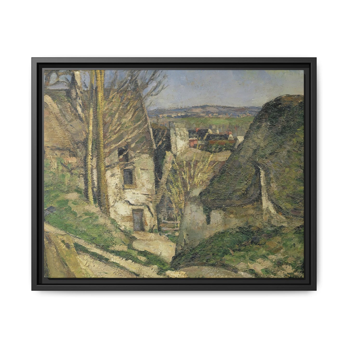 Cézanne, Paul - The House of the Hanged Man, Auvers-sur-Oise (1874) - Matte Canvas, Framed