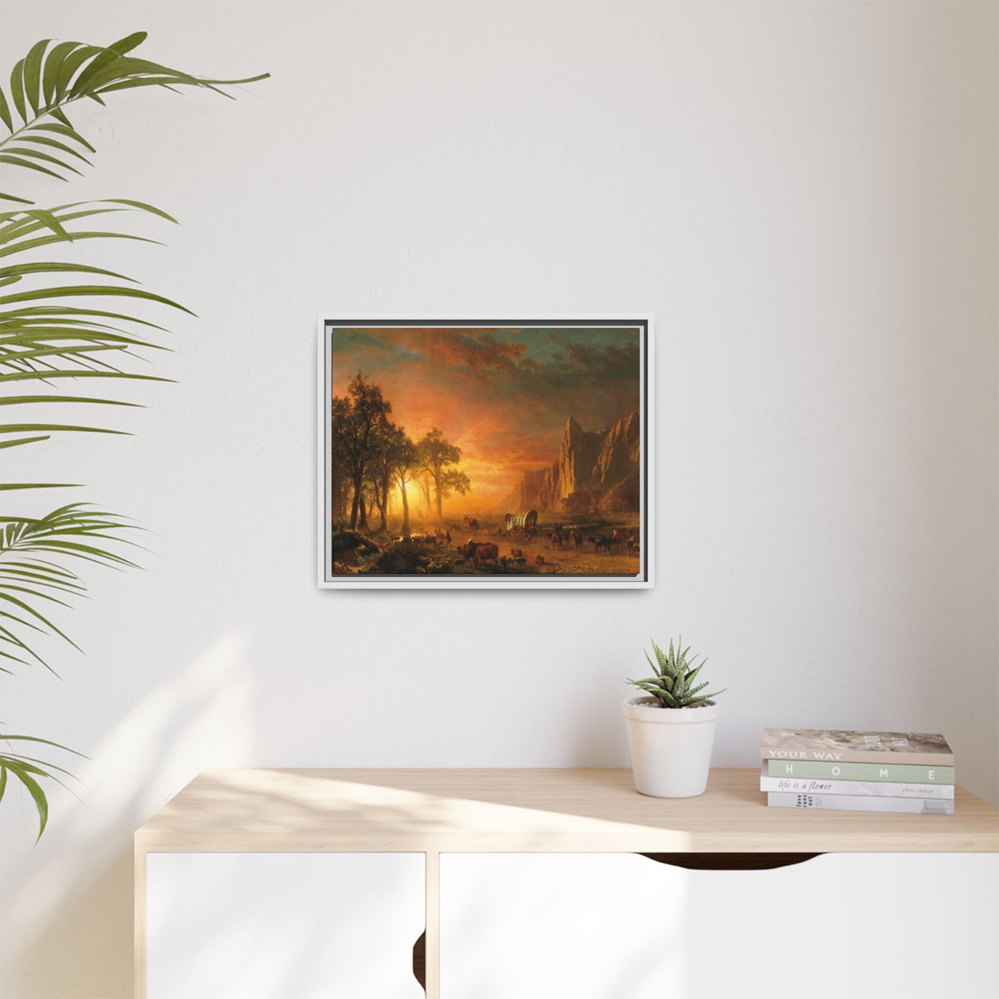 Bierstadt, Albert - Emigrants Crossing the Plains (1867) - Matte Canvas, Framed