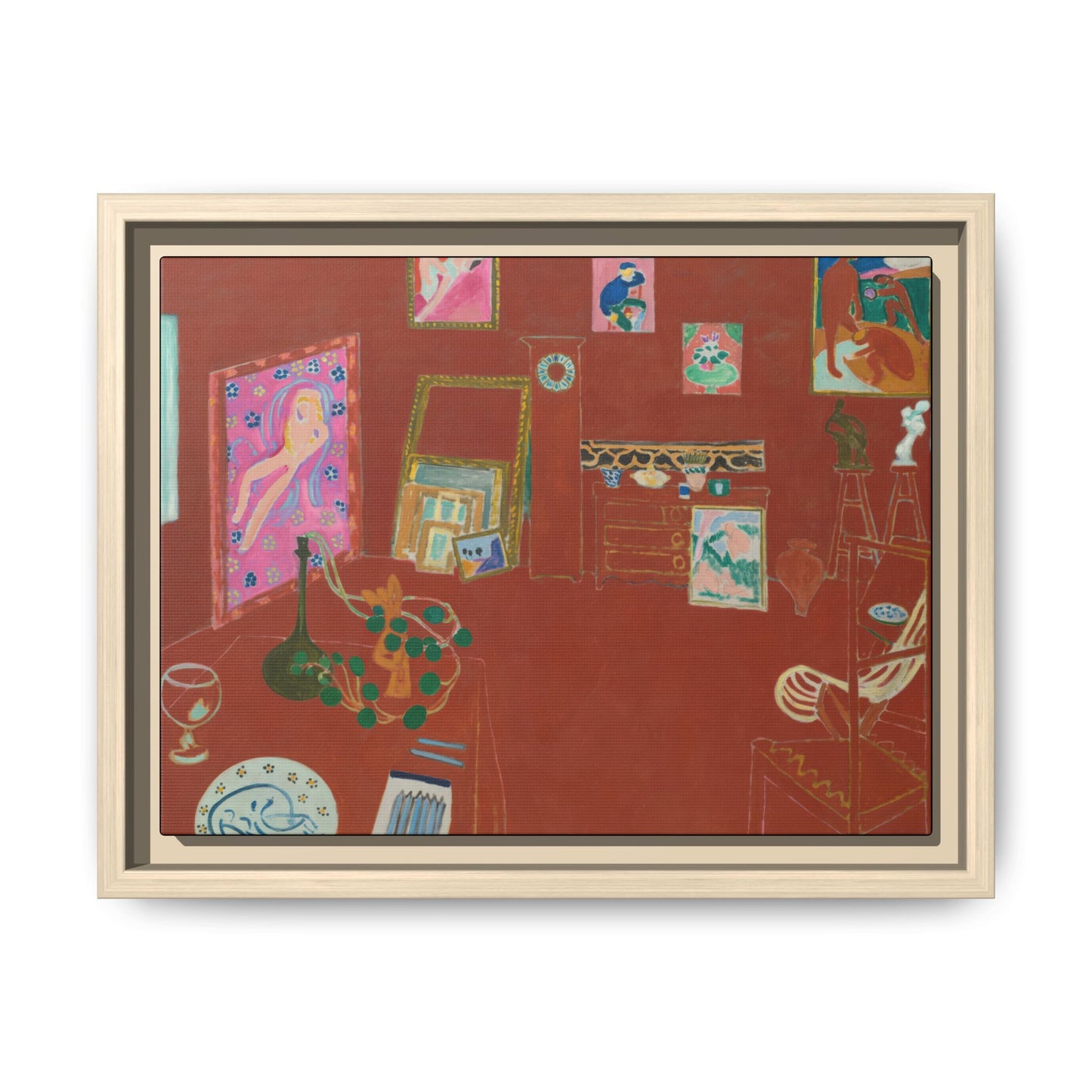 Matisse, Henri - The Red Studio (1911) - Matte Canvas, Framed