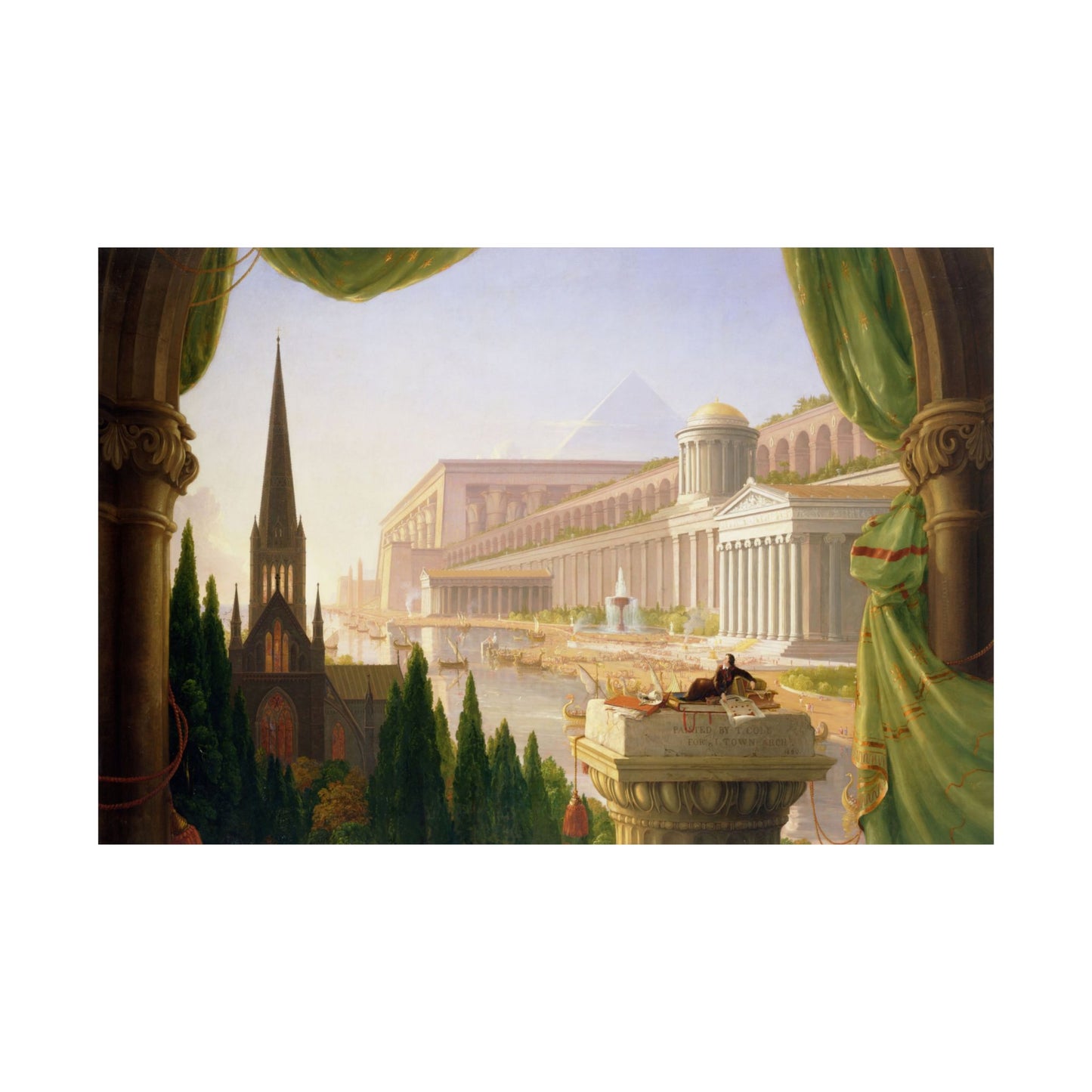 Cole. Thomas - The Architect’s Dream (1840) - Satin Posters