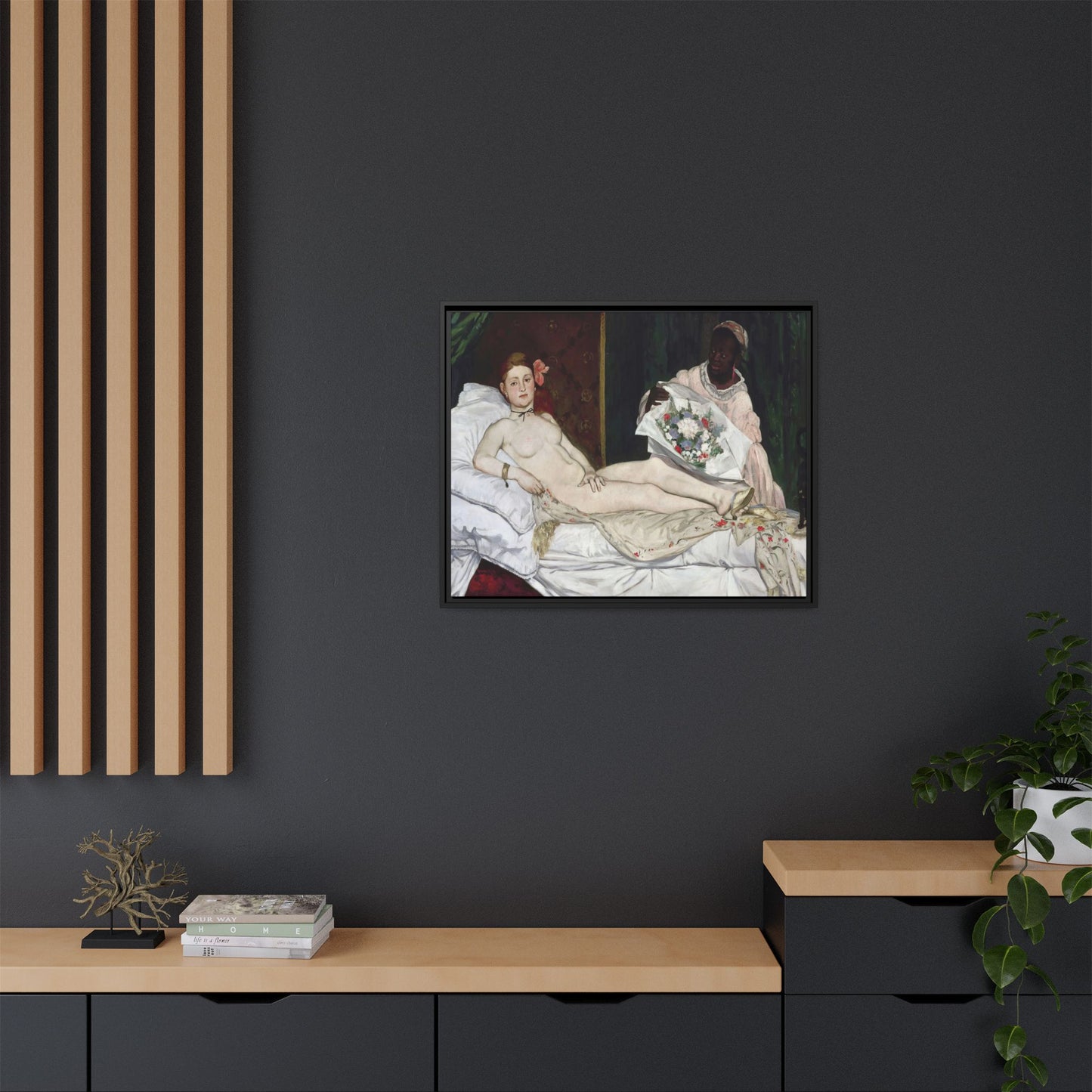 Manet, Édouard - Olympia (1870) - Matte Canvas, Framed