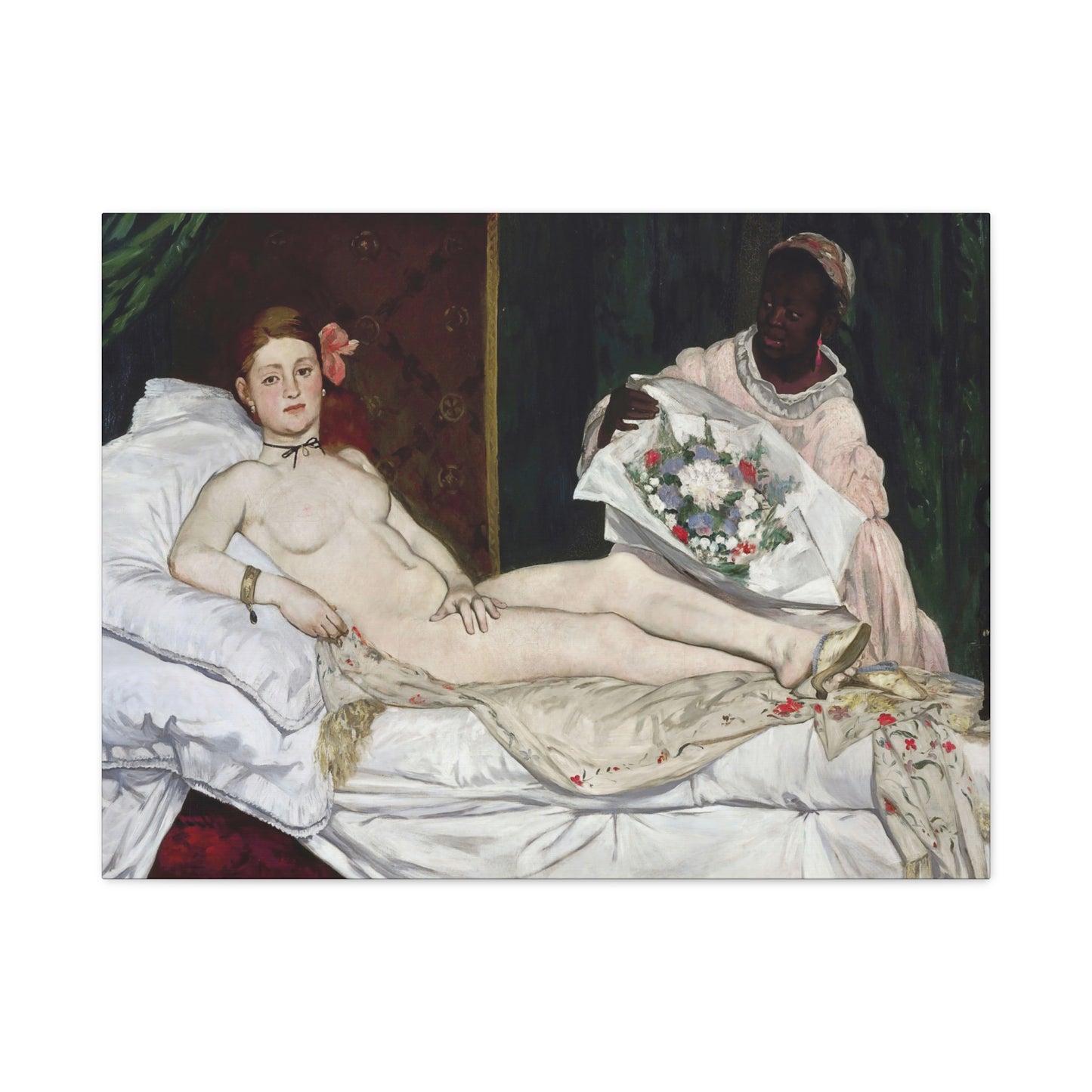Manet, Édouard - Olympia (1870) - Canvas Block, unframed