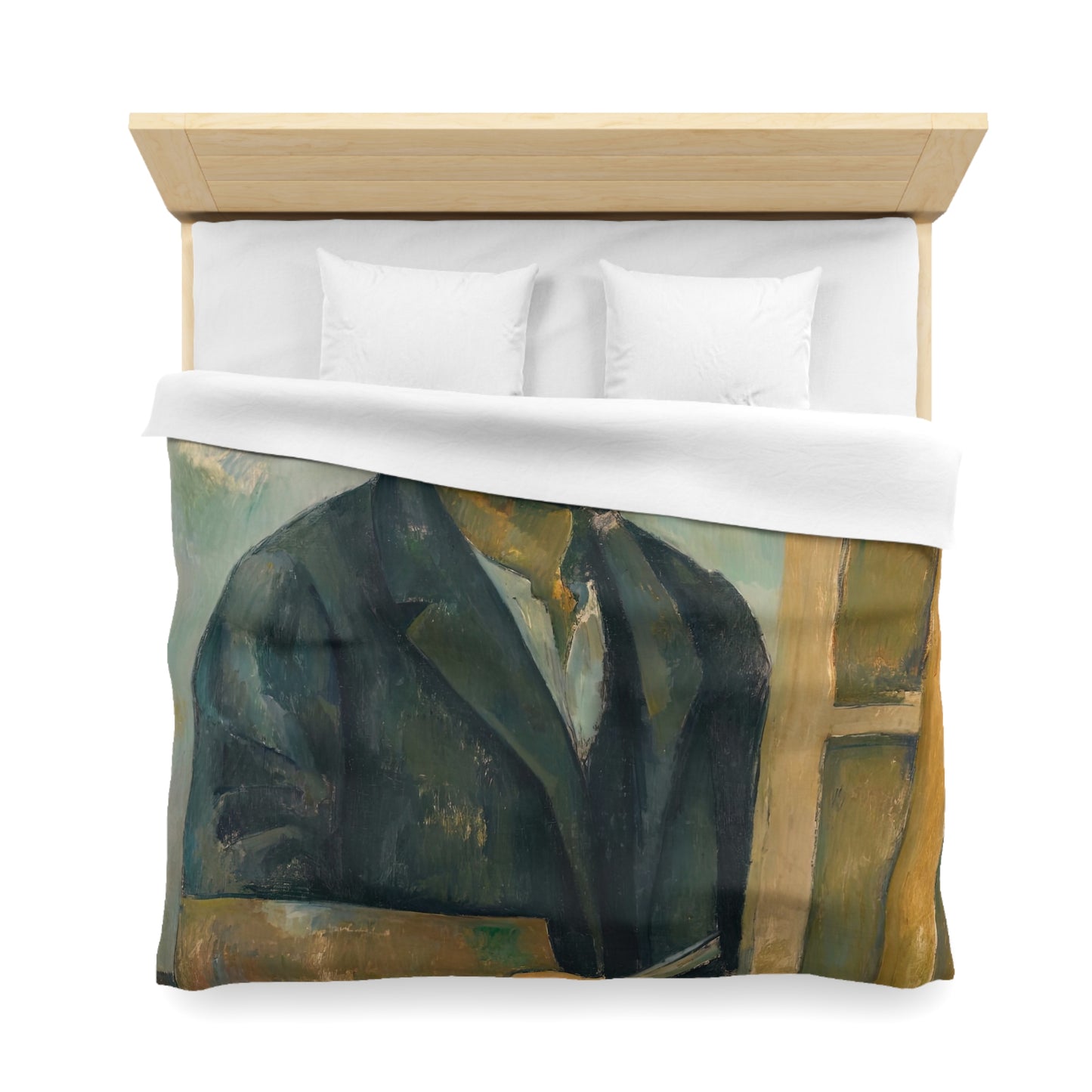 Cézanne, Paul - Portrait of the Artist with a Palette (1890) - Microfiber Duvet Cover