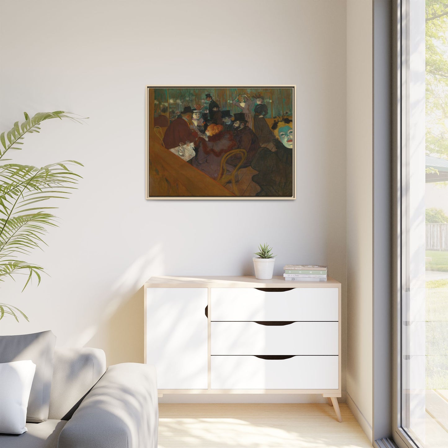 Toulouse-Lautrec, Henri - At the Moulin Rouge (1892) - Matte Canvas, Framed