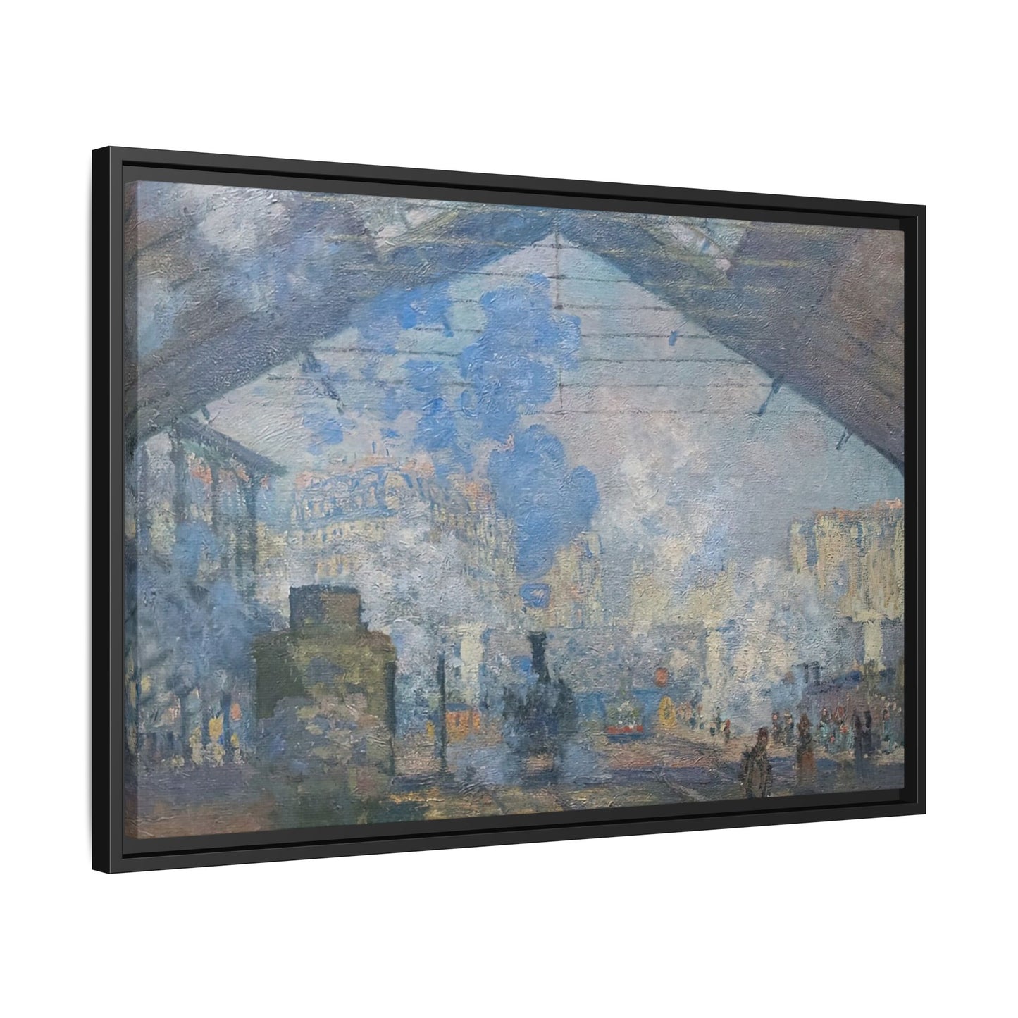 Monet, Claude - Le Gare Saint-Lazare (1877) - Matte Canvas, Framed